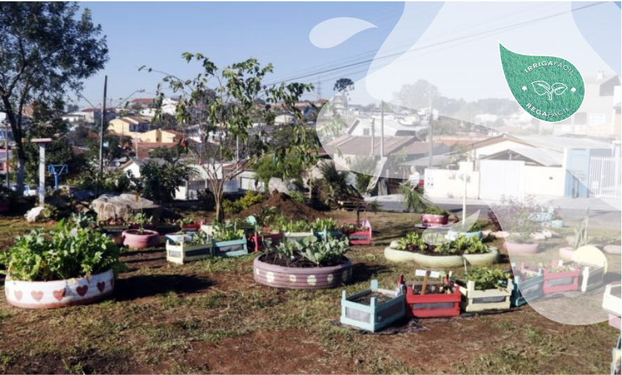 Terrenos baldios viram jardins e hortas em bairro de Curitiba